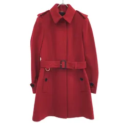 BURBERRY LONDON バーバリーロンドン ウールカシミヤステンカラーベルテッドコート 3994234 レッド 36のサムネイル