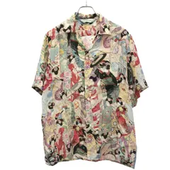 NIPOALOHA ニポアロハ SILK CUPRO SHORT SLEEVE ALOHA SHIRT MAIKO 舞妓プリントアロハシャツ  ミックスカラー 1のサムネイル