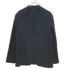 ISSEY MIYAKE MEN イッセイミヤケ メン 19AW ウールニットノーカラージャケット ME93KD112 ブラック×ネイビー 1のサムネイル