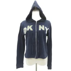 ダナキャランニューヨーク DKNY ジャケット パーカー 上着 ミドル丈 M/L 濃紺 ダークネイビー ジップアップ フード付き /HO6 ■GY59のサムネイル
