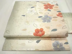 平和屋着物◎九寸名古屋帯　秀麗　金糸　引箔　正絹　逸品　CABJ3816qeのサムネイル