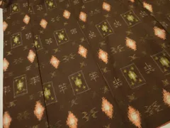 平和屋着物■上質な紬　抽象花文　正絹　逸品　DABI3584yaのサムネイル