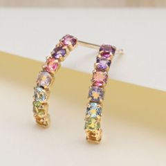 ポンテヴェキオ エテルノ グラニータ フープピアス サファイア k18