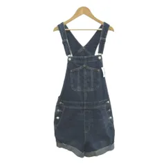 オールドネイビー OLD NAVY デニムオーバーオールショートパンツ サロペット M 青 インディゴブルー /YU ■GY99のサムネイル