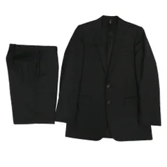 DIOR HOMME ディオールオム 08SS 8E3170450624 ウール ストライプ  2B シングル テーラード ジャケット スラックス パンツ セットアップ ブラック系 50【中古】のサムネイル