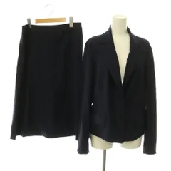 ランバン LANVIN スーツ セットアップ テーラードジャケット スカート 42 ネイビー /DF ■GY40のサムネイル