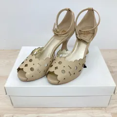ANNA SUI/アナスイ パンプス サンダル 23.5cm ベージュ系 アンクルストラップ カットワーク 外箱付 3B01[OA05102]のサムネイル