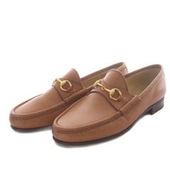 極美品 GUCCI グッチ ホースビット ローファー キャメル レザー 38C