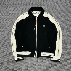 セター白黒コットンジップアップのサムネイル