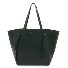 CELINE セリーヌ カバ ファントム スモール ベルト トートバッグ ショルダーバッグ セミショルダー レザー ダークグリーン ゴールド金具のサムネイル
