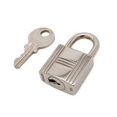 HERMES エルメス カデナ パドロック 南京錠 No.100 鍵 カギ キー付き メタル シルバーのサムネイル