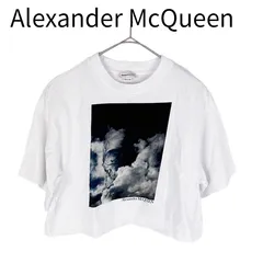 アレキサンダー・マックイーン Alexander McQueen スカルプリント クロップドTシャツ ホワイトのサムネイル
