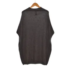 リックオウエンス Rick Owens 13FW PLINTH セーター ニット ノースリーブ クルーネック 長袖 無地 灰色 グレーのサムネイル
