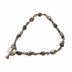 s*e様 beauty:beast スカルモチーフ ウォレットチェーン 有刺鉄線