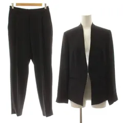 セオリーリュクス theory luxe LEAD DONNA2S BALIA スーツ セットアップ ノーカラージャケット テーパードパンツ タック ジップフライ 38 黒 ブラック 03-0104100 03-0106400 /KUのサムネイル