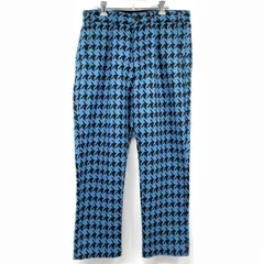 【中古】CALEE ハウンドトゥースパターントラウザー サイズL ブルー キャリー[17]のサムネイル