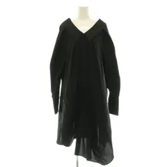 エンフォルド ENFOLD SOMELOS TWO Side Tunic シャツ チュニック オーバーサイズ イレギュラーヘム 長袖 38 黒 ブラック /HS ■OSのサムネイル