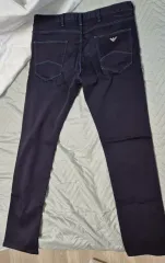 EMPORIO ARMANI フリース パンツ W33 青 スキニーフィットのサムネイル