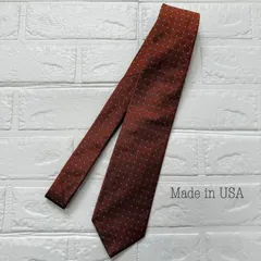 Brooks Brothers アメリカ製 小紋 ネクタイ  オレンジ×ブルー / ブルックスブラザーズのサムネイル