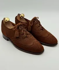 クロケット&ジョーンズ Crockett & Jones UK7E 25.5cm ギリーシューズ スエードのサムネイル