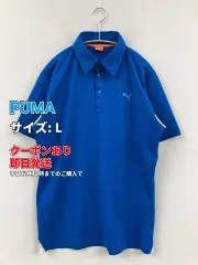 PUMA プーマ ポロシャツ L ブルー 無地 ワンポイント ブランドロゴ 半袖 レディースのサムネイル