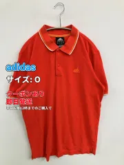 adidas アディダス ポロシャツ O オレンジ ワンポイント 無地 半袖 レディースのサムネイル