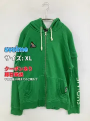 svolme パーカー XL グリーン コットン 裏起毛 無地 ワンポイント ジップアップ 長袖 レディースのサムネイル