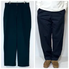 90s 良色 良サイズ DOCKERS ドッカーズ ノータック チノパン Relaxed Fit khakis W33L32 ネイビー 紺 NAVY コットンツイル スラックス トラウザーズ ワイドテーパード ミリタリーパンツ アメリカ買付 p26073680のサムネイル