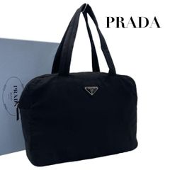 PRADA プラダ　テスートナイロン ミニボストンバッグ 黒 三角ロゴ 南京錠 希少/極美品】プラダ テスート ナイロン ハンドバッグ 三角ロゴ 6723