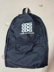 コム・デ・ギャルソン CDG ロゴ プリンティング ブラック バックパックのサムネイル