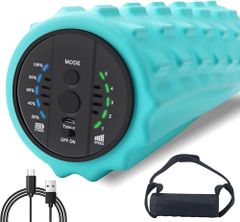 Vibrating Foam Roller, Electric Foam Roller, 5 Intensity Levels, Rechargeable, Built-in Battery, High Durability, EVA Solid Core, Fitness, Yoga, Sports, Recovery, Carrying Bag Included, PMS F43A25E3