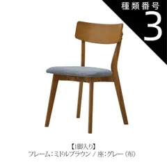 種類3：ミドルブラウン×グレー/1脚 ダイニングチェア ピンゴ 節ありオーク突板 2カラー 4タイプ 1脚 2脚セット W46×D50×H80×SH46cm 天然木 おしゃれ シンプル 食卓 リビングチェア 合皮 布 ファブリック 北欧 送料無料のサムネイル
