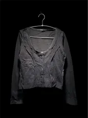 YOHJI YAMAMOTO ヨウジヤマモト リー ウール プーさん CUTOUT レイヤード カーディガンのサムネイル