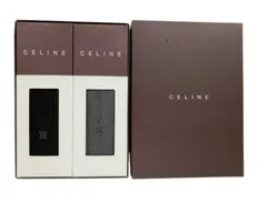 CELINE　セリーヌ　靴下 2足セット 未使用品 25.0cm 綿100％ メンズ ソックス  服飾小物 紳士用 ビジネスソックス ワンポイント刺繍 ネイビー 濃紺 グレー　紺 のサムネイル