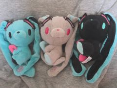 初音ミク 汎用うさぎ 3体 グレー ブラック ミク色 CGP-395 - メルカリ