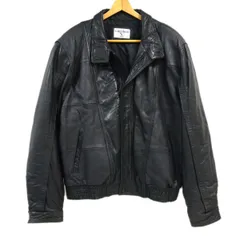 90s ヴィンテージ◆Valentino UOMO ヴァレンティノ レザージャケット ブルゾン XLサイズ 大きいサイズ 本革  メンズ 古着のサムネイル