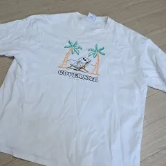 COVERNAT SNOOPY 半袖Tシャツ ビーチ プリンティング 白のサムネイル