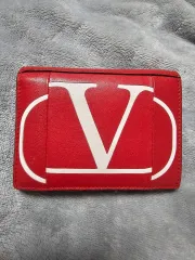 Valentino Vリング ロゴ フラップ レッド 二つ折り財布 SW2POP3 9KZQのサムネイル