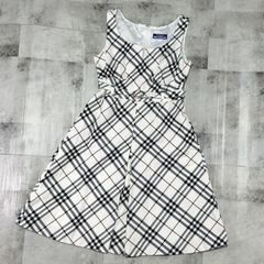 バーバリーブルーレーベル ノバチェック柄ノースリーブワンピース ラメ