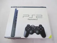 中古品 ゲーム プレイステーション2 PS2 本体 SCPH-70000 チャコールブラック 動作品 箱・説・周辺機器付きのサムネイル
