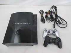 中古品 ゲーム プレイステーション3 PS3本体 CECHB00 ブラック 動作品 本体のみ 周辺機器付きのサムネイル