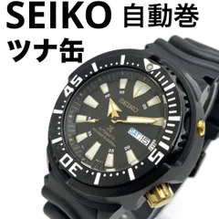 SEIKO ダイバーズウォッチ SRP641K1（4R36-03Z0）自動巻＆手巻き ベビーツナ缶 外胴 プロテクター ブラックモンスター 黒金 ブラック/ゴールド セイコー Prospex プロスペックス エアダイバーズ200m 海外モデル 廃盤【稼働ＯＫ】のサムネイル