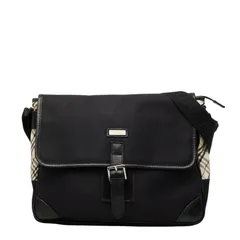 バーバリーブラックレーベル ノバチェック 斜め掛け ショルダーバッグ ブラック ベージュ ナイロン レザー レディース BURBERRY BLACK LABEL【1-0276161】のサムネイル
