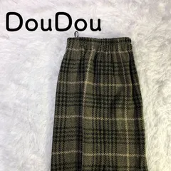DouDou タイトスカート ロング ニット チェク柄 サイズ36のサムネイル