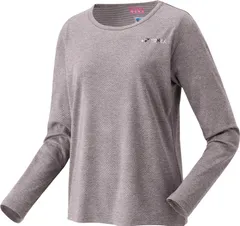 ヨネックス YONEX テニス ウィメンズロングスリーブTシャツ バドミントン レディース 女性 長袖 ロンT ベリークール 吸汗速乾 制電 ドライ 着替え 部活 クラブ 16815 010 グレーのサムネイル