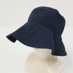 芦屋ロサブラン プレーンハット USED美品 完全遮光 つば裏遮光 遮熱 UV 紫外線対策 ネイビー L〜Mサイズ 59-57.5cm X0057のサムネイル
