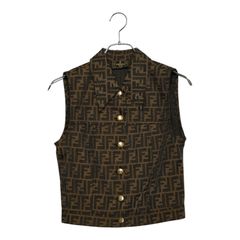 FENDI フェンディ ロゴパターン ノースリーブベスト ベスト ズッカ