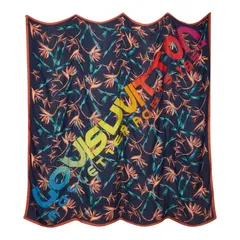 ルイ ヴィトン エトール・ハワイアンリリー ストール 大判 050197 ネイビー マルチカラー シルク ウール カシミヤ レディース LOUIS VUITTON【1-0274221】のサムネイル