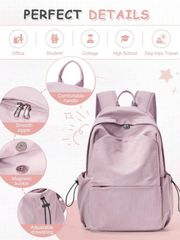 Women's Backpack, Waterproof, Lightweight, Casual Daypack, Laptop Bag, for College Students, High School Students, Elementary School Students, etc. - Medium Size. New and old versions are randomly selected.