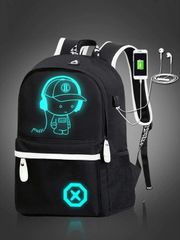 Men's Backpack, Large Capacity Shoulder Bag, School Style Messenger Bag for Middle School/High School Students/College Students, Casual Vintage Washed Canvas Crossbody Bag, Multi-Pocket, Foldable Soft Crossbody Bag, Black Shopping Bag
